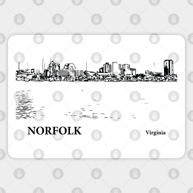 Norfolk Virginia Magnet by Lakeric